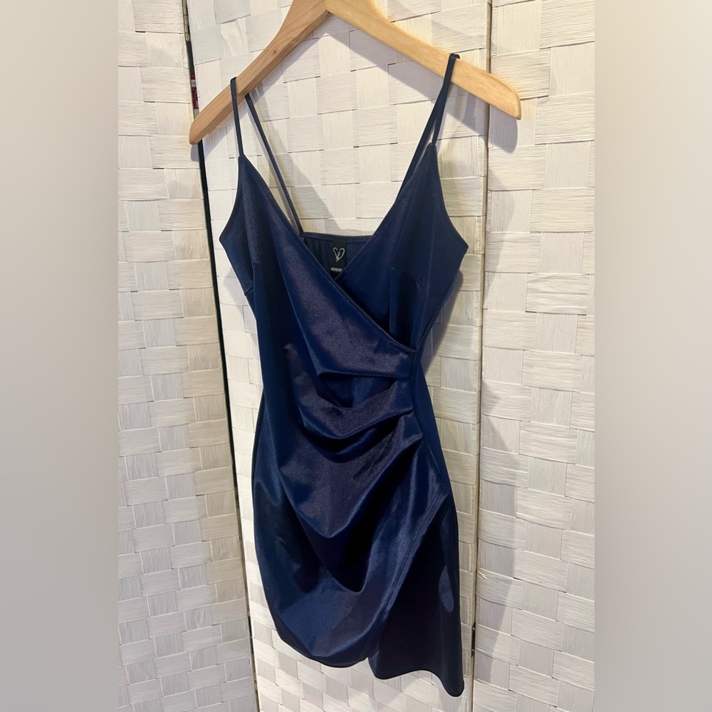 Windsor Deep Blue Sheen Mini Dress
